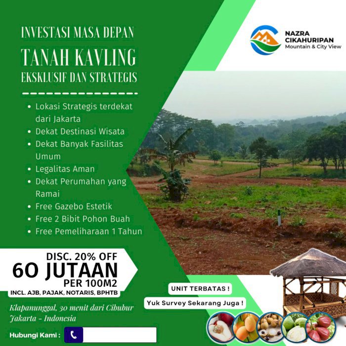 Tanah Kavling Strategis Harga Terjangkau Di Bogor