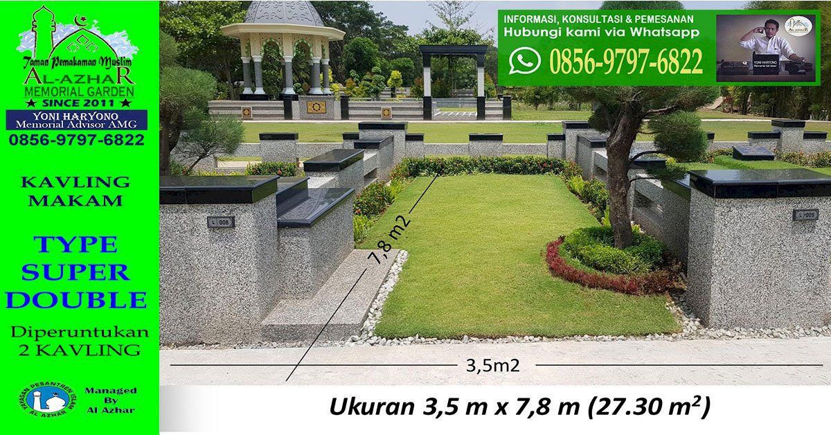 Kavling Makam Muslim Al-Azhar Memorial Garden TYPE SUPER DOUBLE