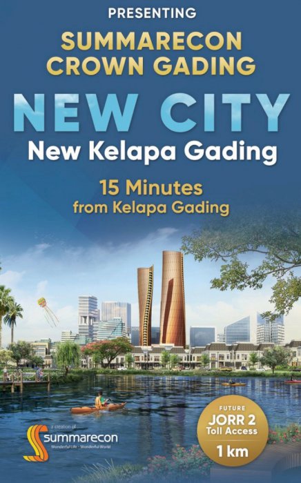PERDANA Summarecon Crown Gading SCG rumah 2lt lebar 5 harga 1 Milyar
