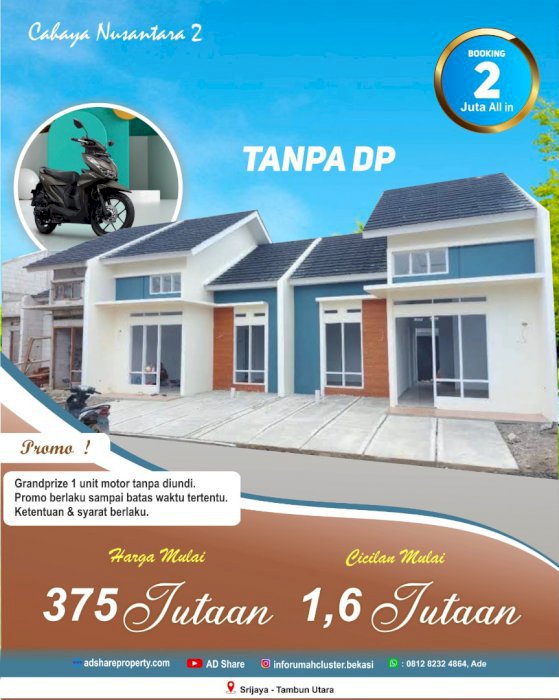 Perumahan tambun, Tanpa DP, Bonus Motor