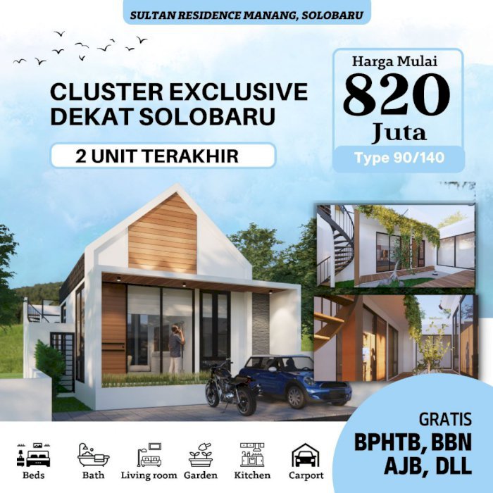 Hunian mewah berkelas harga ramah di Manang solobaru