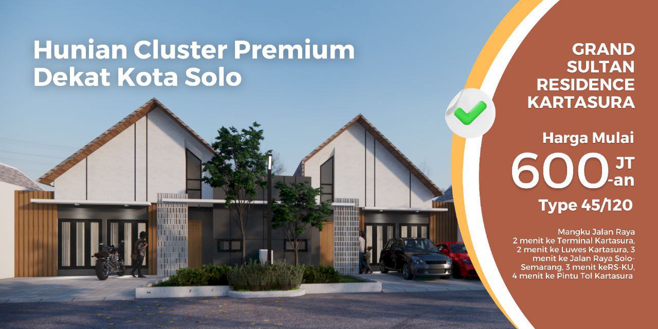 Rumah mewah murah di ring satu Kartasura harga mulai 600 JT an