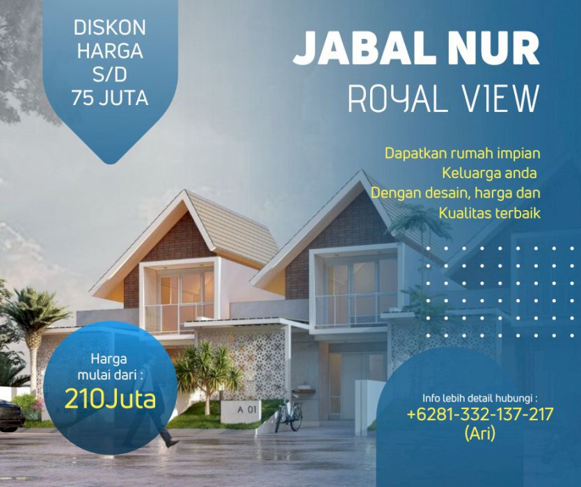 RUMAH SYARIAH DENGAN VIEW KOTA JEMBER