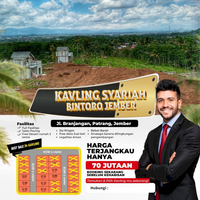 KAVLING SIAP BANGUN DENGAN VIEW KOTA DAN PEGUNUNGAN