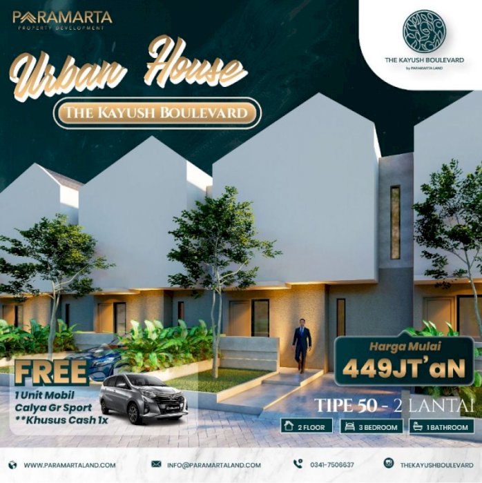Promo Dijual Rumah Murah 2 LT Design Modern Di Kota Malang