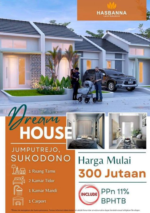 Dijual Rumah lokasi sukodono jumput rejo sidoarjo
