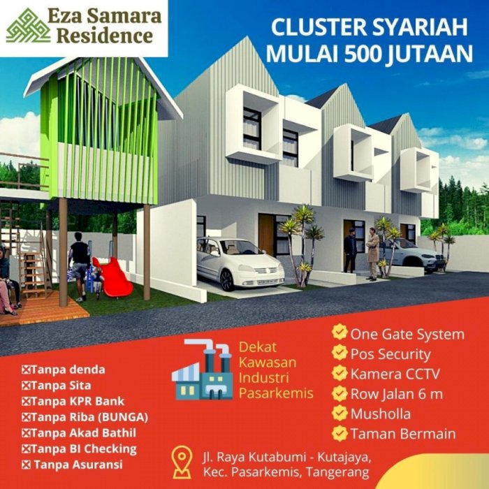 Cluster Modern Minimalis Cuma 500 jutaan di Pasar Kemis