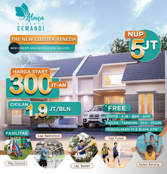 Do jual Rumah Alana cemandi dekat bandara juanda sidoarjo