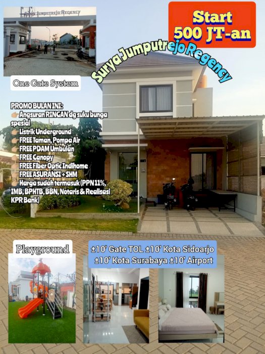 Di jual Rumah Baru surya jumput rejo sukodono