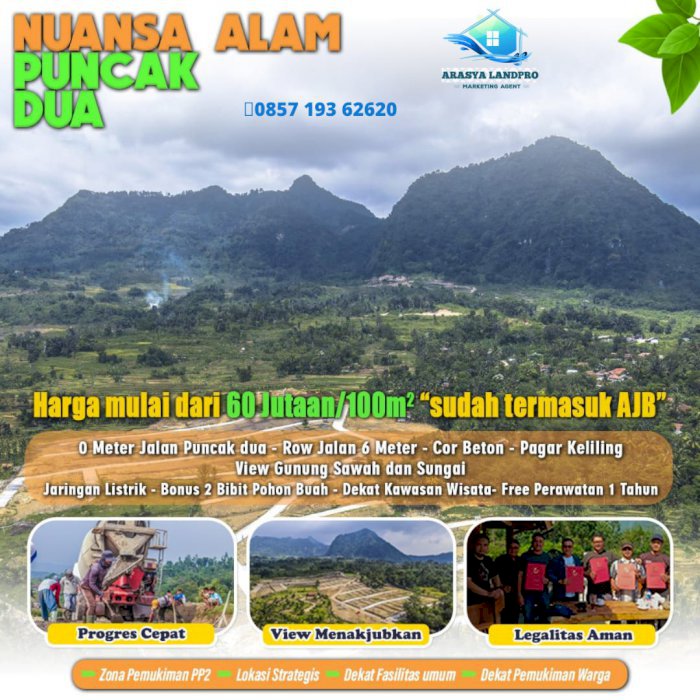 TANAH KAVLING MURAH VIRAL BEST SELLER DI KAWASAN WISATA PUNCAK 2