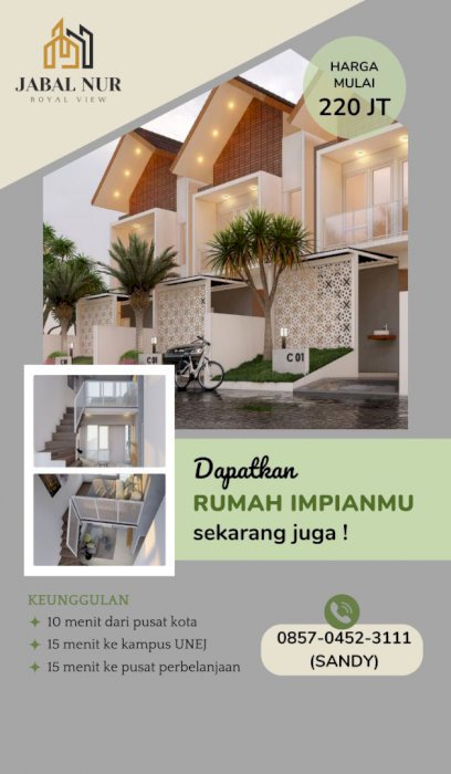 Rumah Mewah Area Strategis JEMBER KOTA View Pegunungan