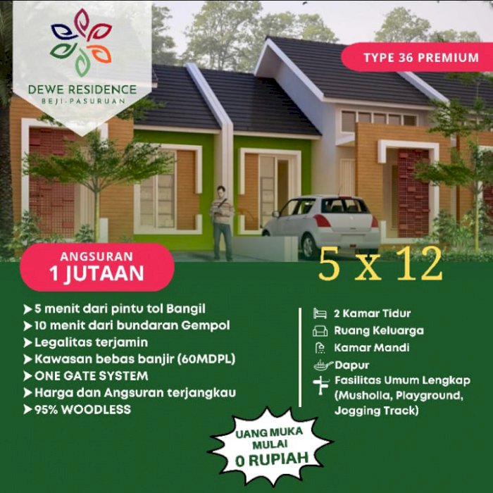 Di jual rumah baru di beli pasuruan,harga 200 jutaan