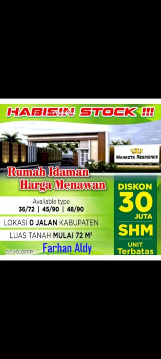 Rumah siap bangun di Wonoayu Sidoarjo kredit tanpa proses KPR Bank