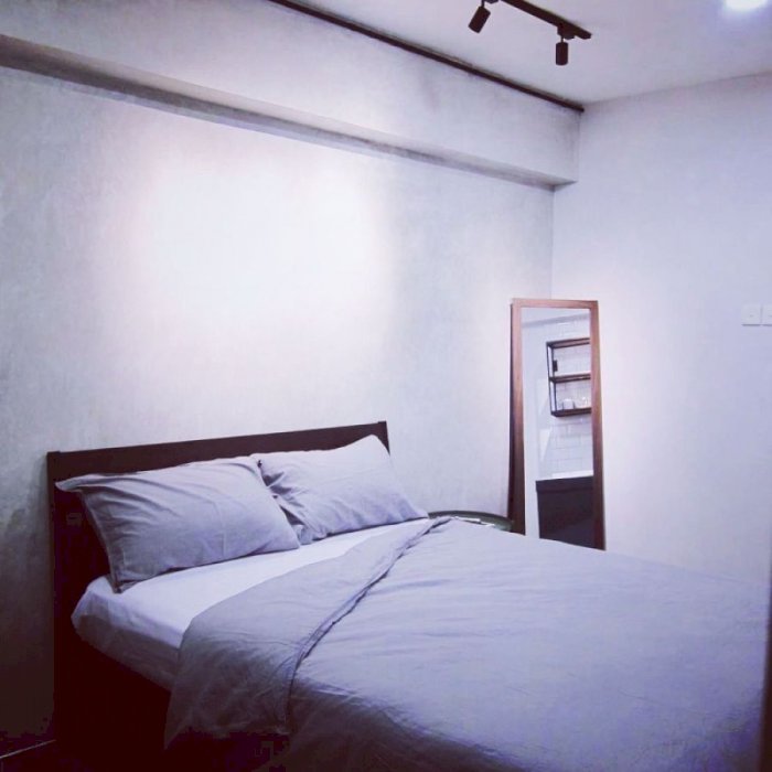 disewakan apartemen green bay type studio furnish konsep cafe