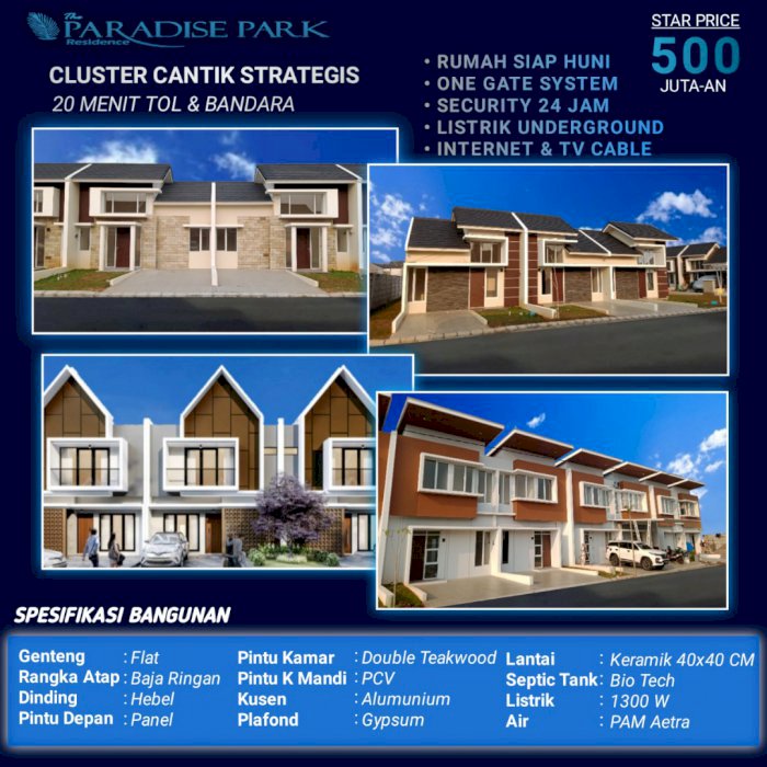 Rumah 2 lantai dekat Bandara Soekarno-Hatta