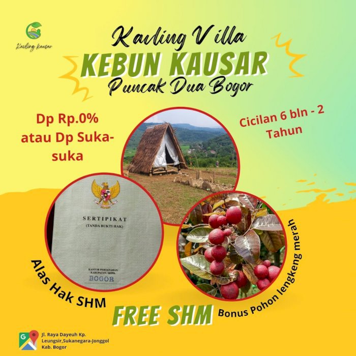 DI JUAL KAVLING KAUSAR PUNCAK 2 BOGOR