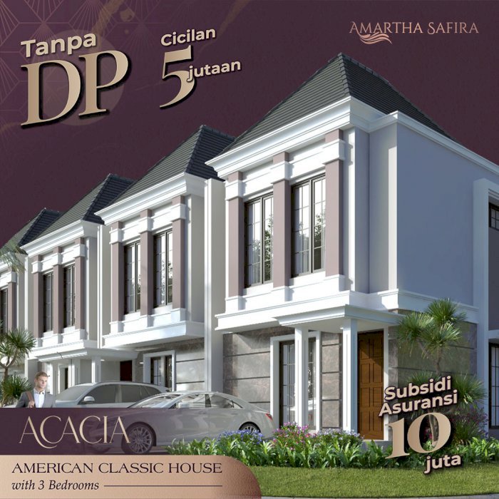 RUMAH BERGAYA AMERICAN CLASSIC, CICILAN 5 JT AN DP 0, FREE ALL BIAYA