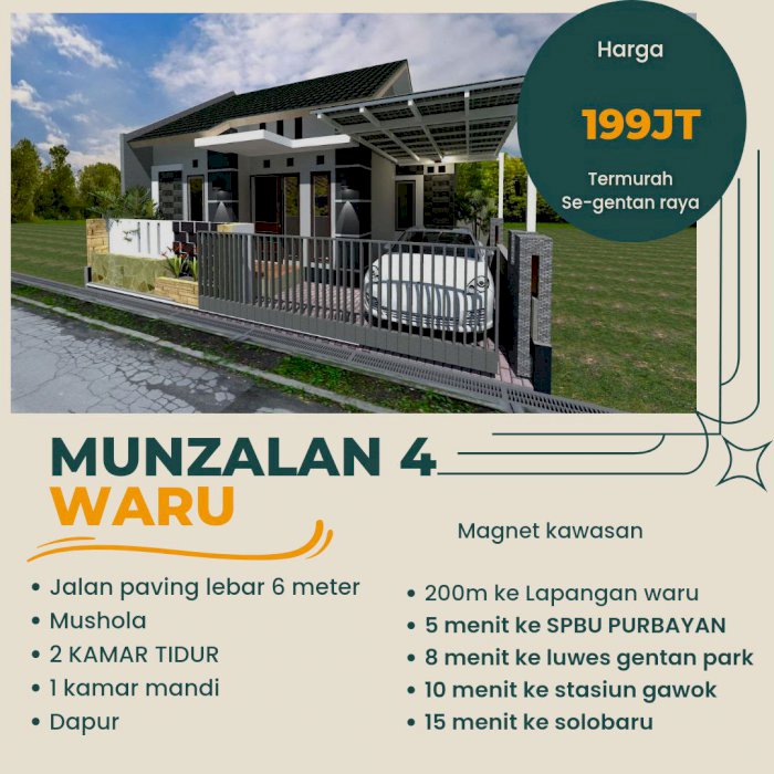 Rumah termurah segentan raya hanya 199 JT normal 225 jt