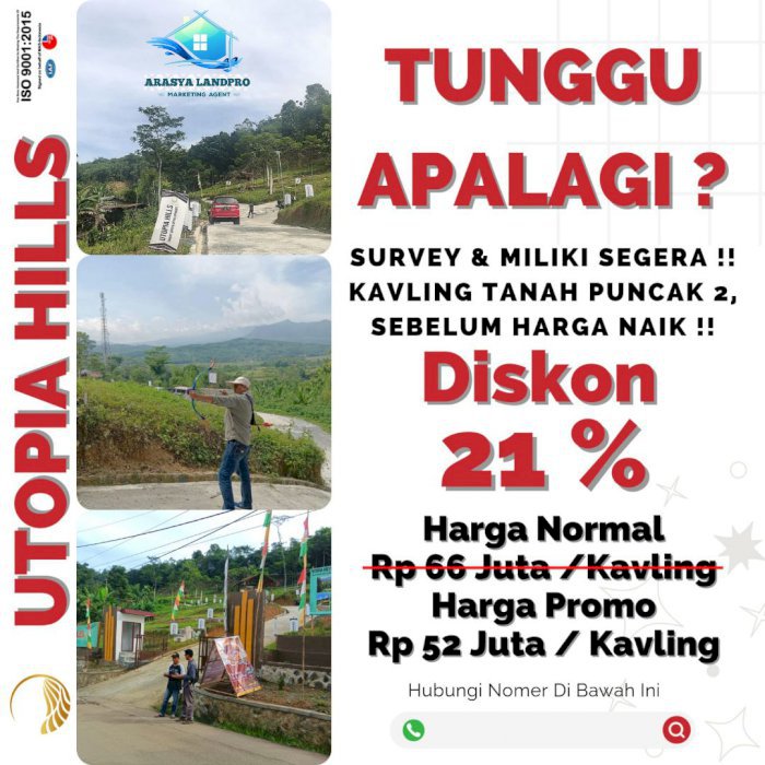 TANAH MURAH PINGGIR JALAN WISATA PUNCAK 2