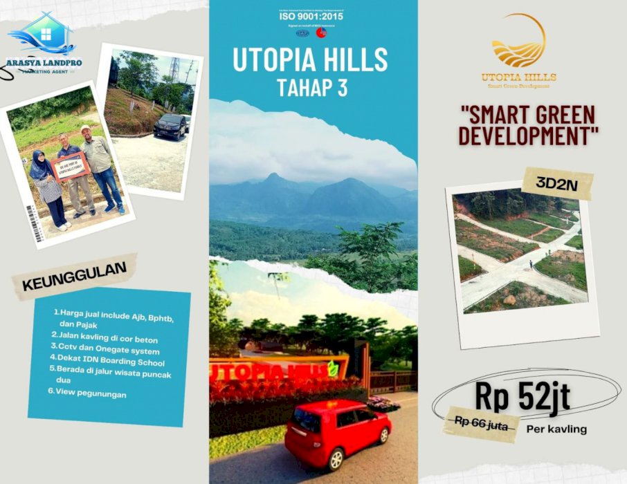 TANAH KAVLING EKSKLUSIF MURAH PINGGIR JALAN WISATA PUNCAK