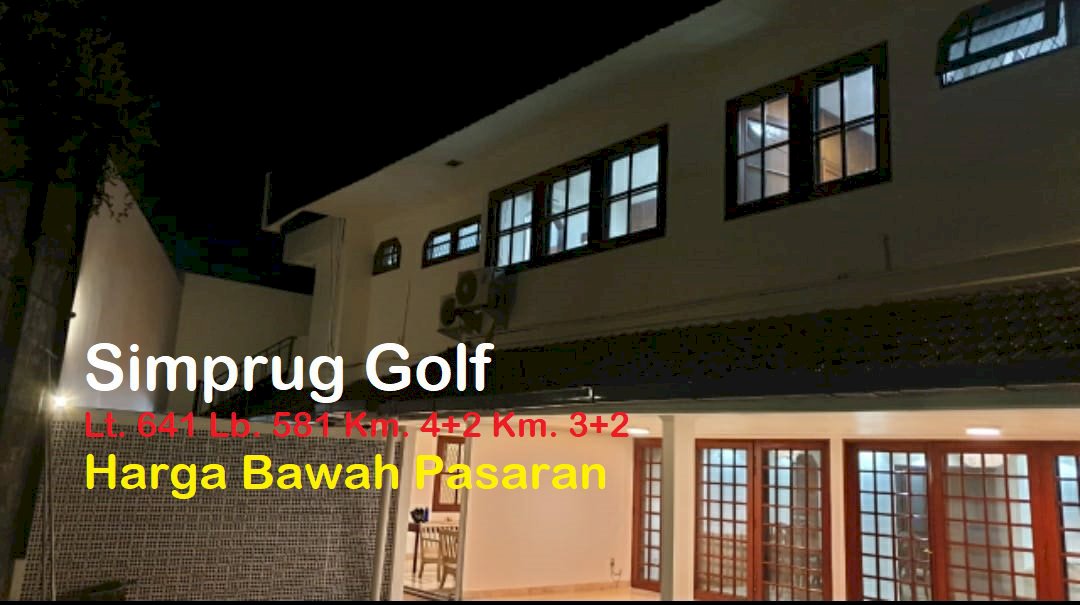 Rumah Asri Area Elit Jl. Simprug Golf, Simprug, Jakarta Selatan