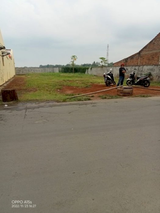 di jual tanah pinggir jalan cocok untuk Gudang di dekat tol kab Bekasi