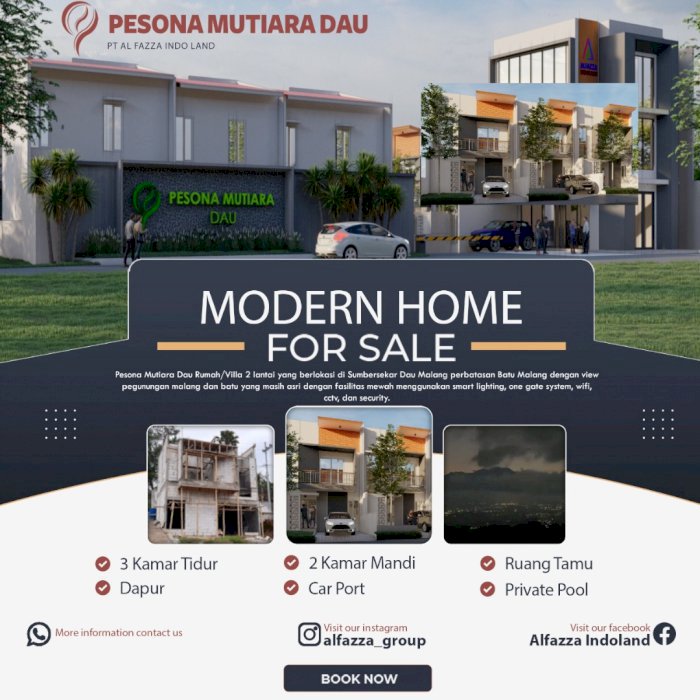 Rumah 2 lantai nyaman banyak fasilitas