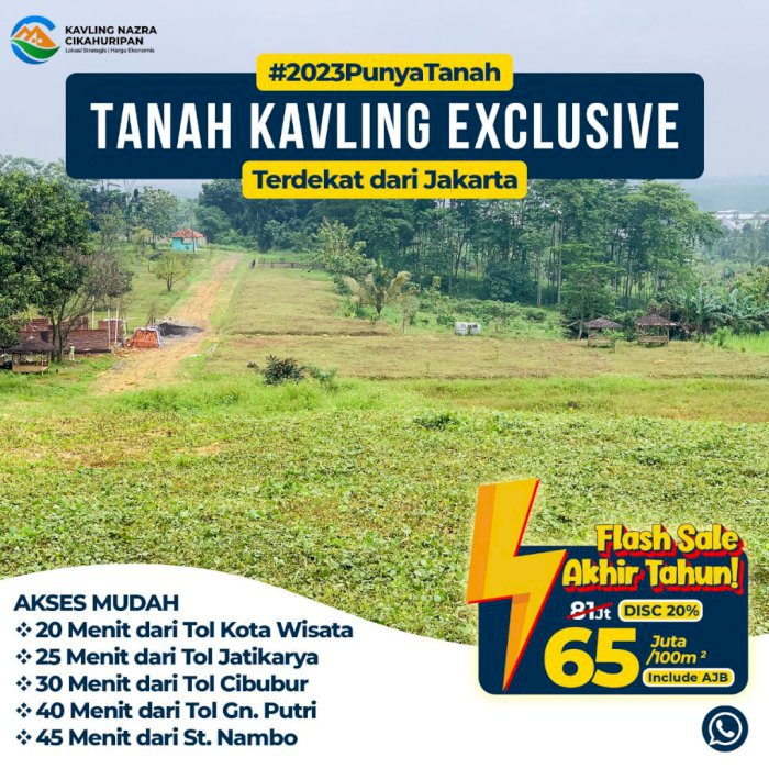 Tanah Murah Terdekat Dari Jakarta timur Cibubur