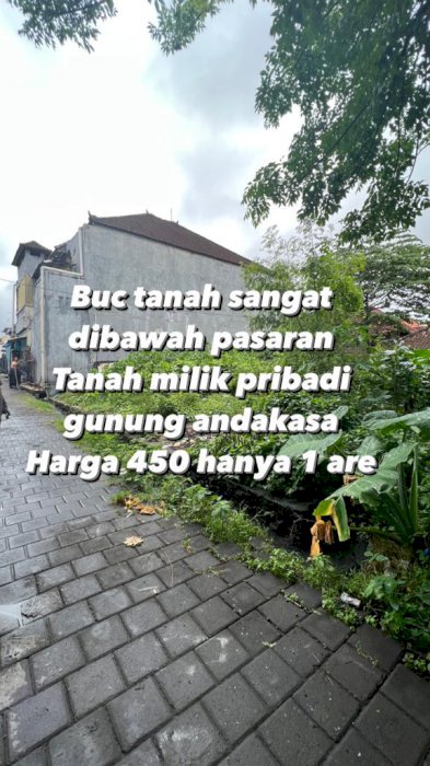 Dijual tanah murah di gunung agung harga dibawah pasaran