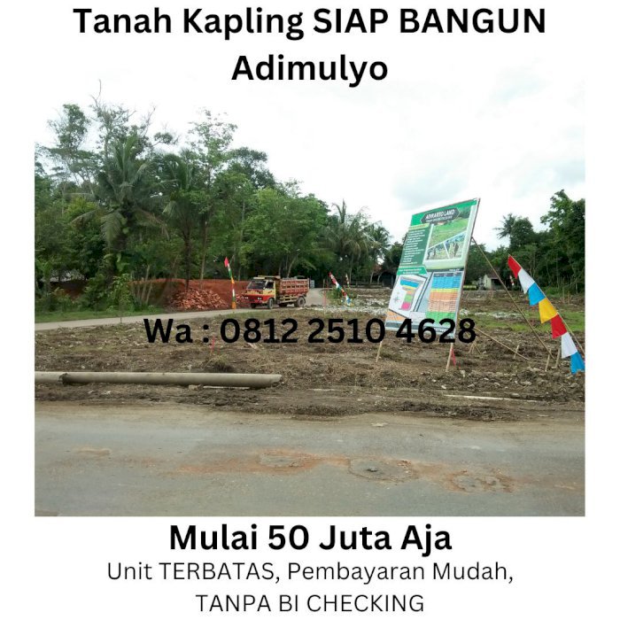Dijual Tanah Kavling Siap Bangun di Adimulyo, Kebumen