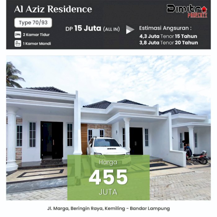 PROMO AWAL TAHUN DP 15 JUTA TERIMA KUNCI LOKASI KEMILING