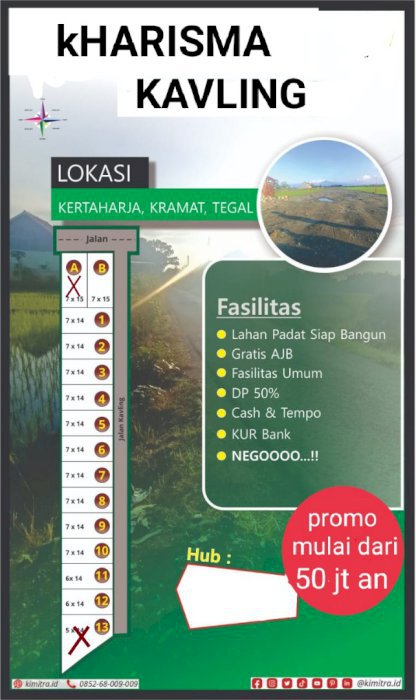 Kavling kertaharja,kramat,tegal ,jawa tengah