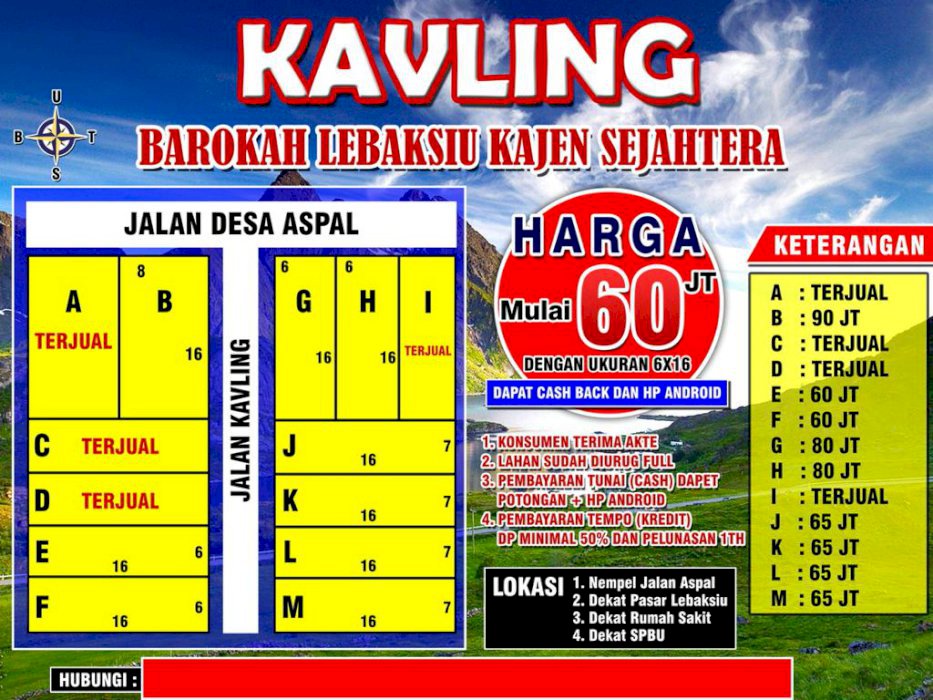 Kavling kajen lebaksiu tegal