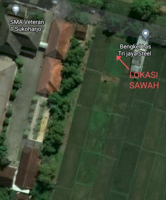 Dijual sawah produktif di pinggir jalan raya sukoharjo kota