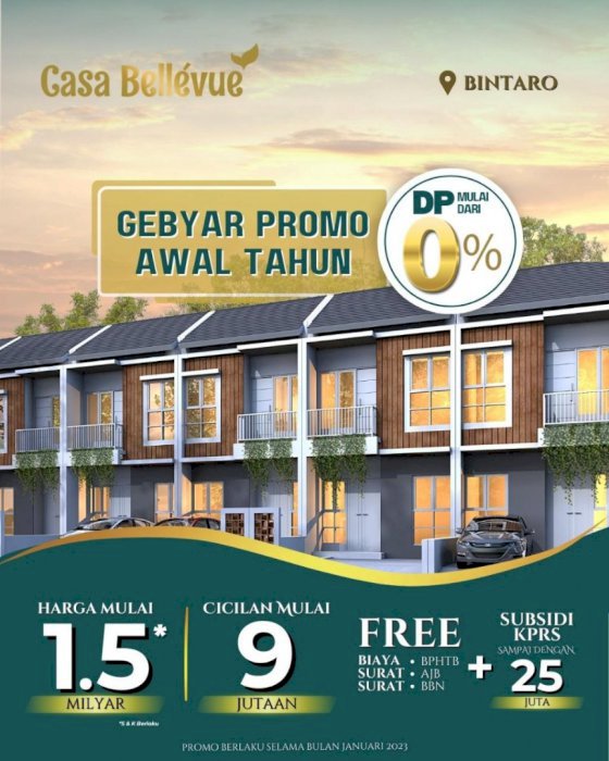 RUMAH MEWAH BINTARO DEKAT TOL PARIGI 1,3KM