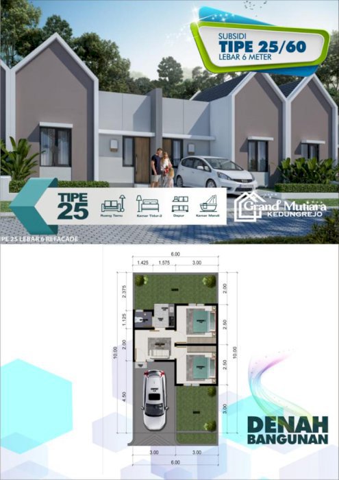 JUAL RUMAH MINIMALIS MODERN GRAND MUTIARA KEDUNGREJO MALANG