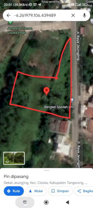 DIJUAL TANAH PINGGIR GERBANG PERUMAHAN