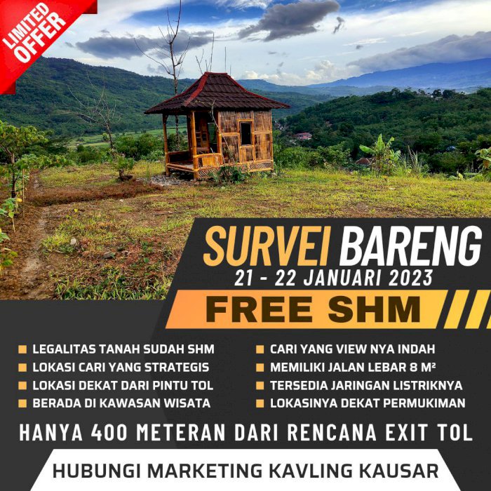 TANAH MURAH SERTIFIKAT HAK MILIK/SHM ZONA KUNING BOGOR