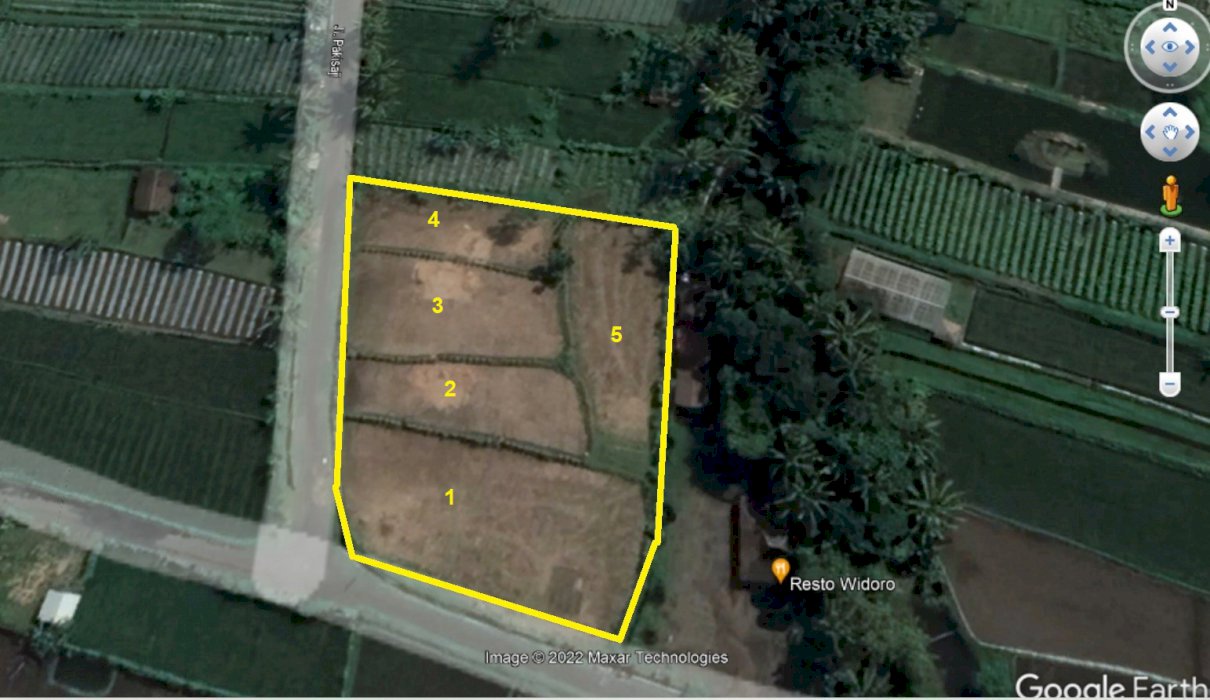 Dijual tanah SHM sangat strategis Luas 2787 m2 di Candibinangun Pakem