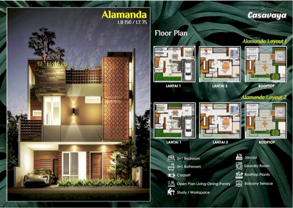 Rumah modern 2 lantai Jakarta Selatan
