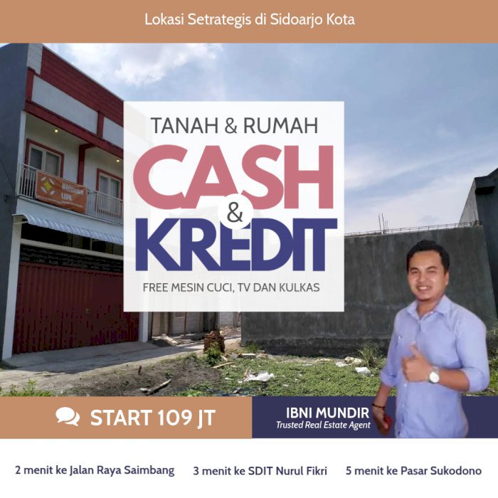 Tanah Kavling Siap Bangun Lokasi Sidoarjo Kota