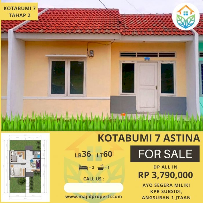 PERUMAHAN KUTABUMI 7 ASTINA @SUKATANI, RUMAH SUBSIDI MURAH