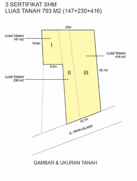Dijual Rumah Nol Jalan Provinsi Jl. Raya Gilang Taman Sidoarjo
