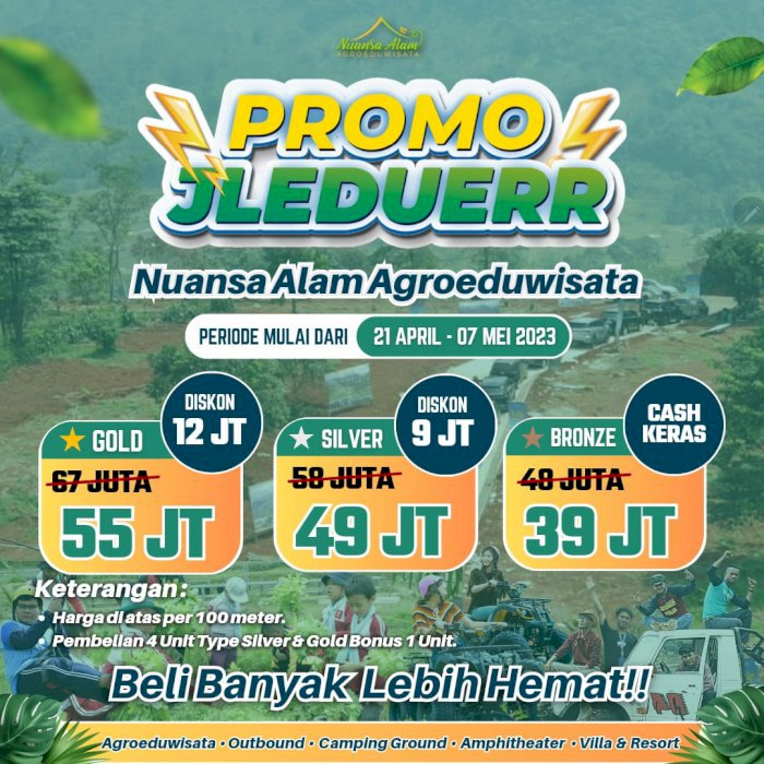 PROMO TERBATAS KAVLING EKSLUSIF BEST SELLER STRATEGIS NEMPEL WISATA
