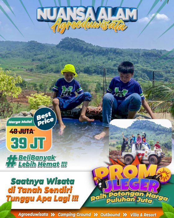 JUAL TANAH KAVLING EKSKLUSIF SUPER STRATEGIS DI DALAM TEMPAT WISATA