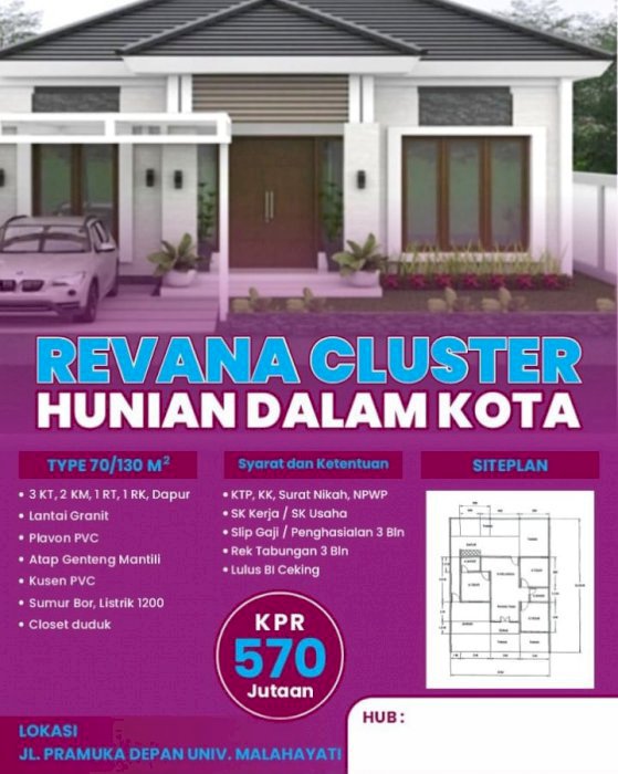 PERUMAHAN REVANA CLUSTER KOTA BANDAR LAMPUNG