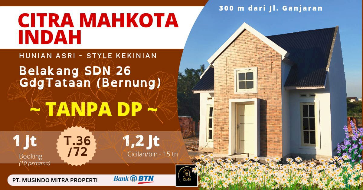 PERUMAHAN SUBSIDI CITRA MAHKOTA INDAH PESAWARAN BANDAR LAMPUNG