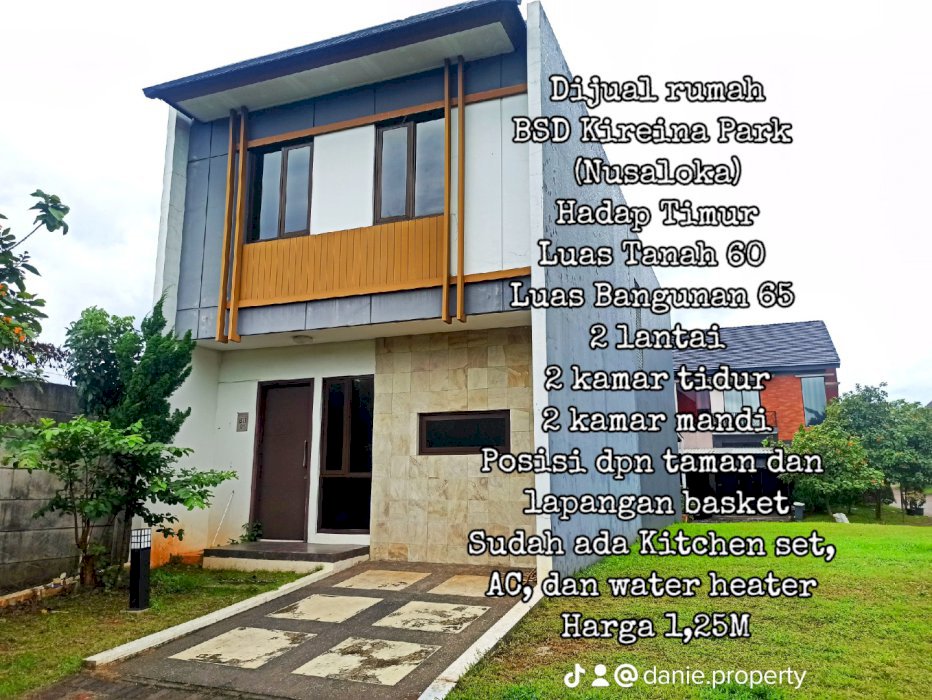Rumah di BSD Kireina Park lokasi aman nyaman dekat pintu tol dan pasmo