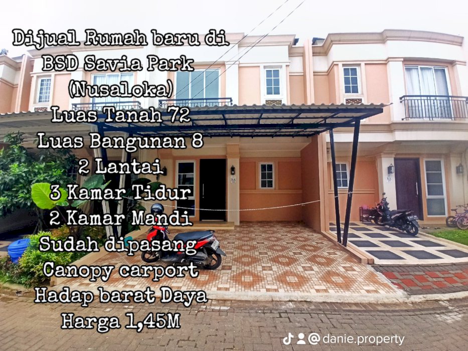 Rumah di BSD Savia Park lokasi aman nyaman sekat pintu tol dan pasmod
