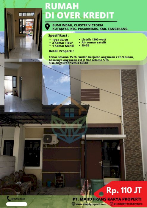 OVER KREDIT RUMAH DI CLUSTER VICTORIA, BUMI INDAH CITY